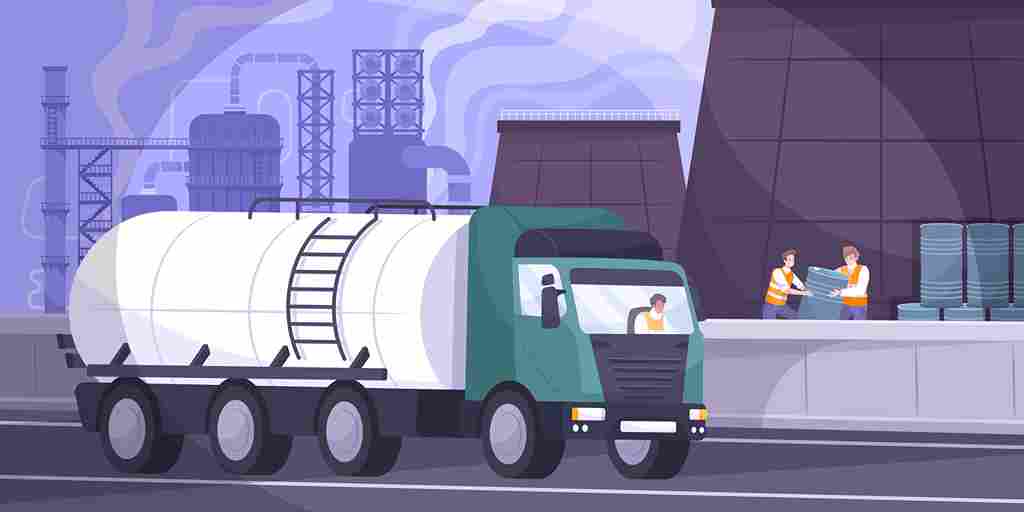 Emergency fuel delivery service helping driver who ran out of gas on roadside