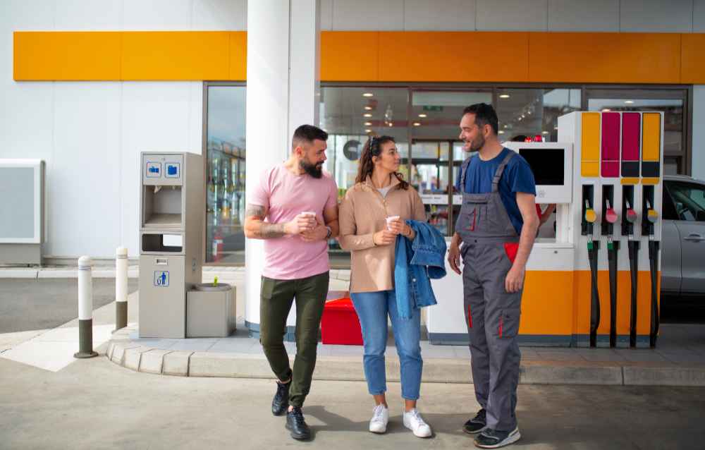 Modern Georgia gas stations with convenience store